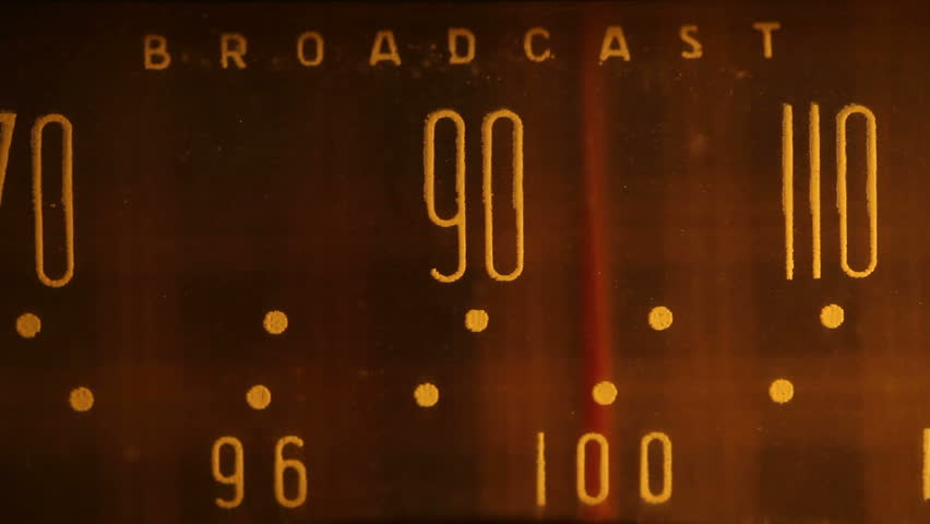 Vintage Radio Being Tuned In