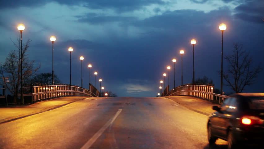 Cars driving by