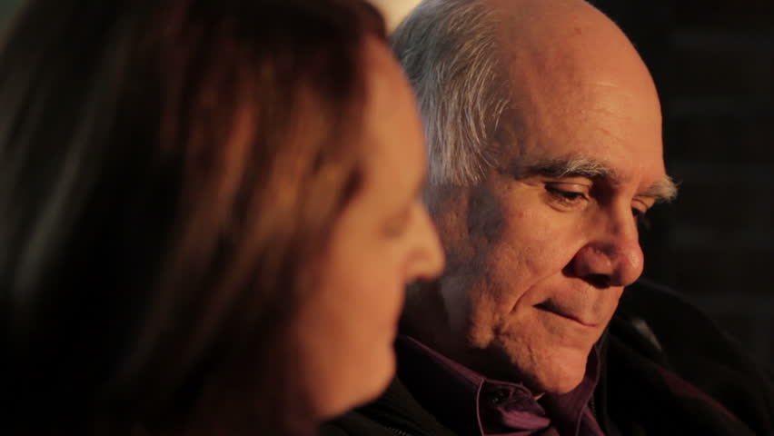 Senior couple dealing with a difficult issue