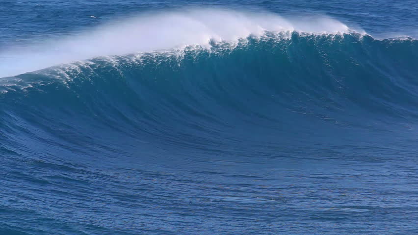 Giant Ocean Wave Breaking in Hawaii