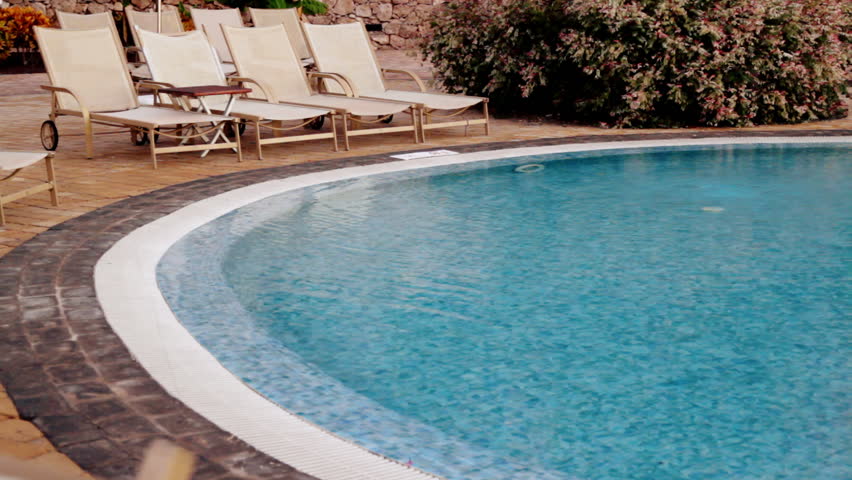 Sunbeds at the pool
