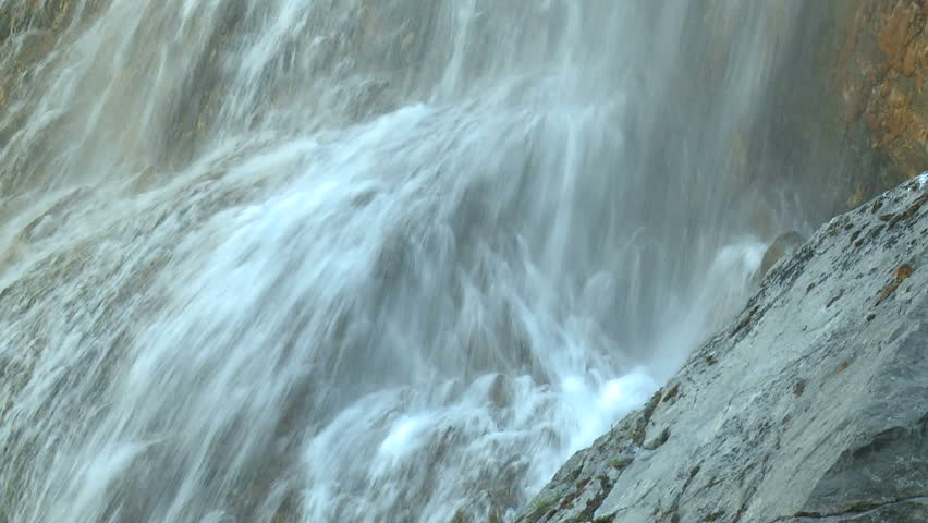 Spray waterfalls in the Rocky Mountains of Canada