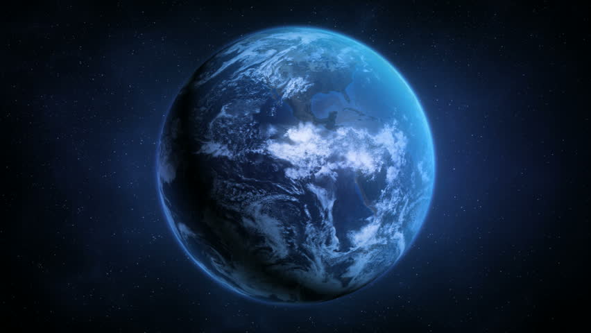 Realistic Sunrise Over Planet Earth - Preview is darker than actual.