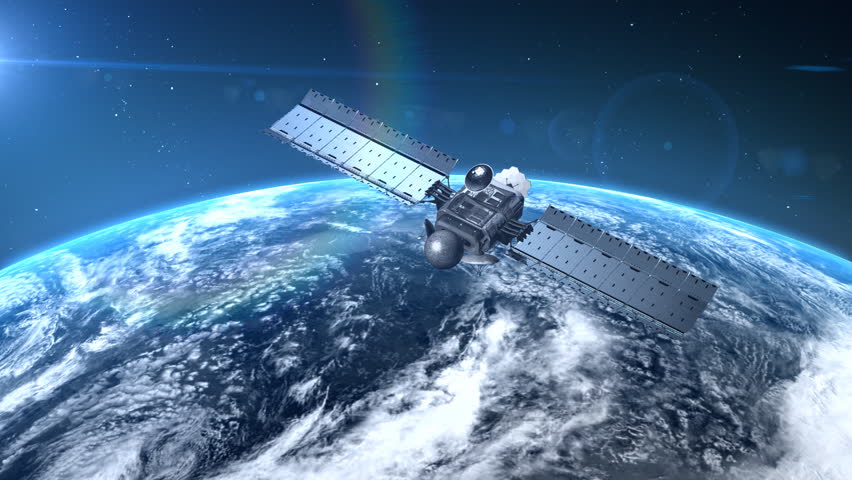 Satellite is orbiting the Earth 