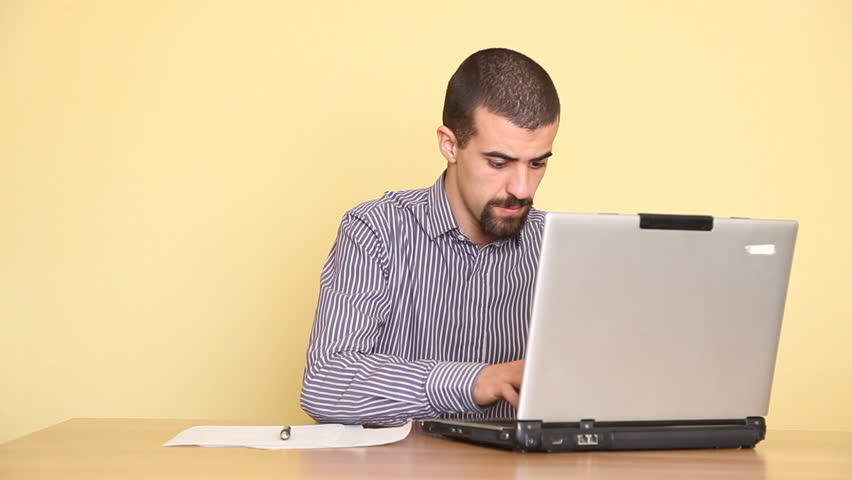 Man Going Crazy Doing Accounting Work