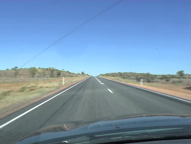 Time Lapse shot driving in the vast Australian outback.