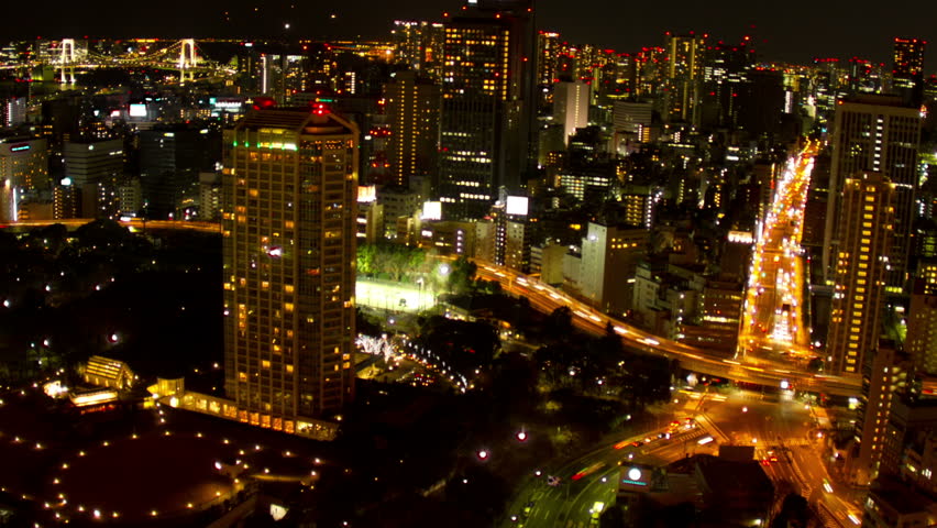 Tokyo night view timelapse