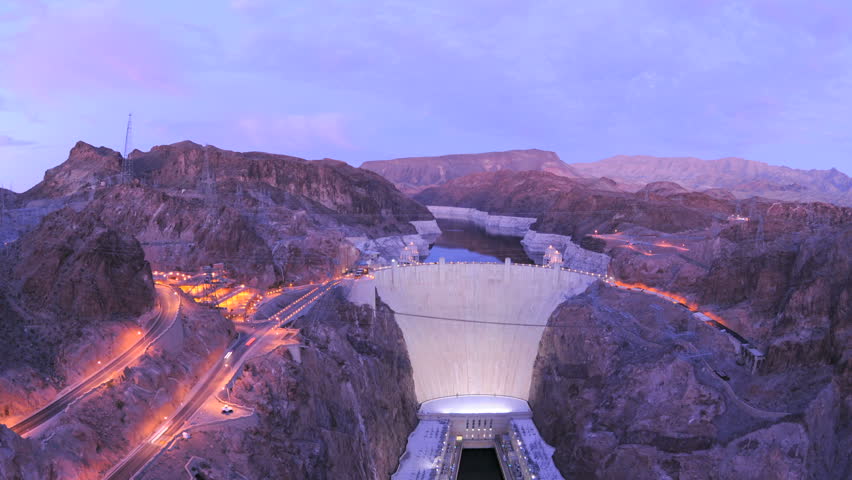 Hoover Dam at Sunset - Time Lapse