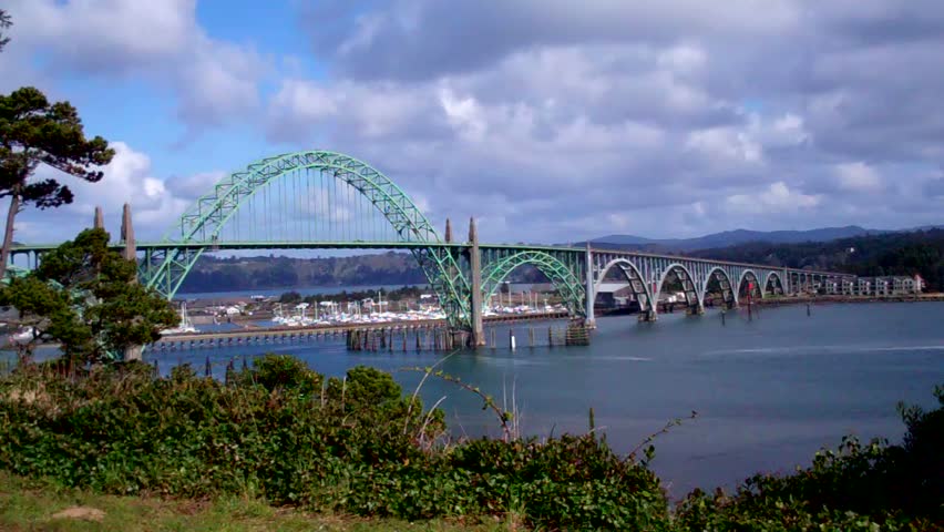 Highway 101 crossing Yaquina Bay in Newport Oregon