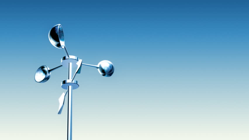 Anemometer (Loop with Luma Matte). Wind Meter spinning in loop. With luma matte you can change colors or replace background. 