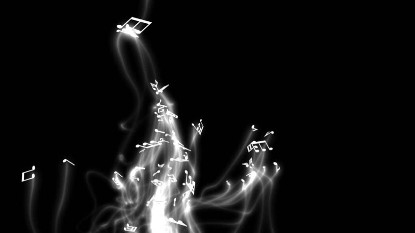 Musical notes with blue trails. Comes with Alpha