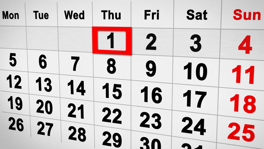 lapse of time calendar 3d