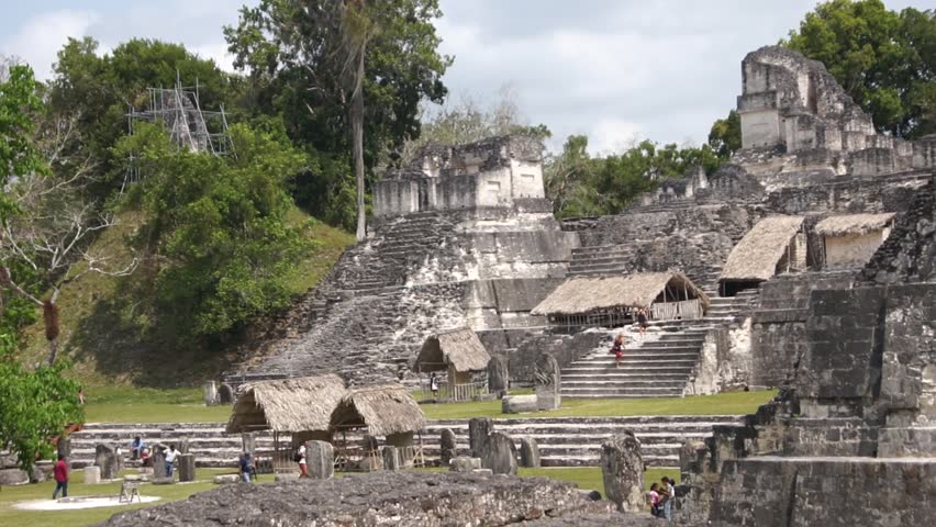 Grand plaza in Tikal, Guatemala