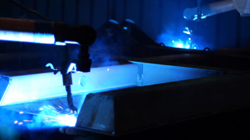 Welding on an industrial plant