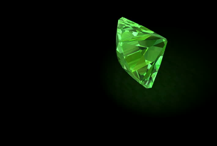 Rotating Smaragd-green Gem.