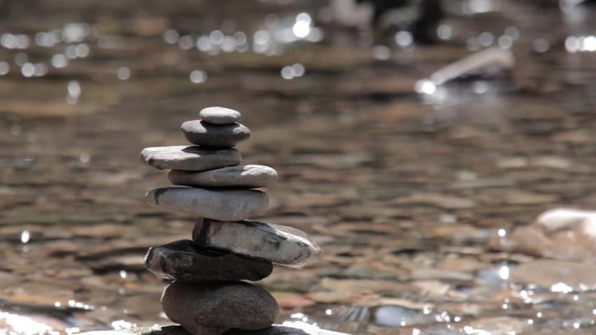 Zen Stones with water background