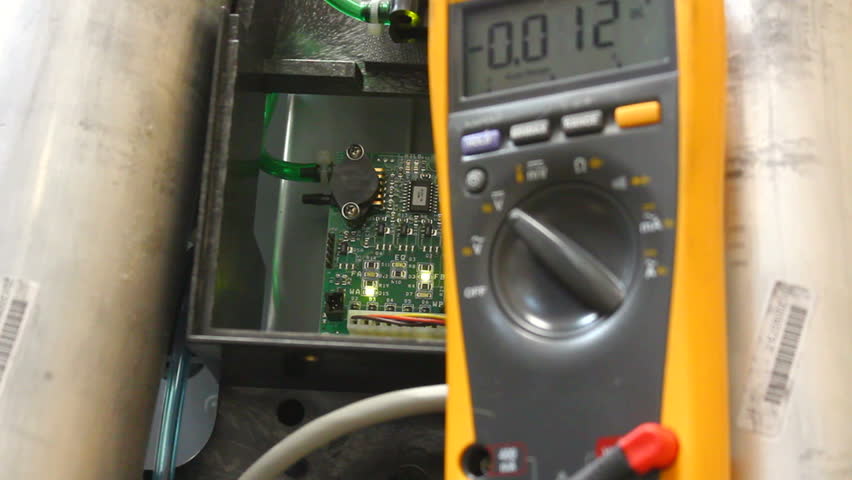 Medical technician performs voltage test on oxygen concentrator. 1080p