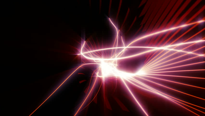 Linear motion graphic with pink and red swirling designs