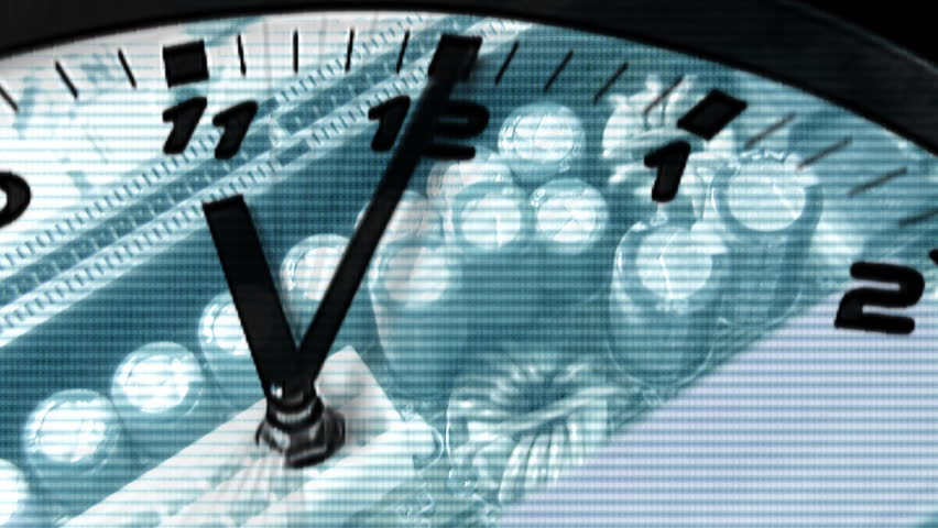 circuit board as the background in the time-lapse clock