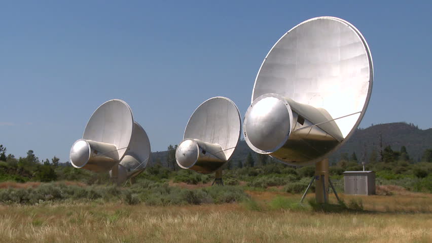 SETI dishes rotate