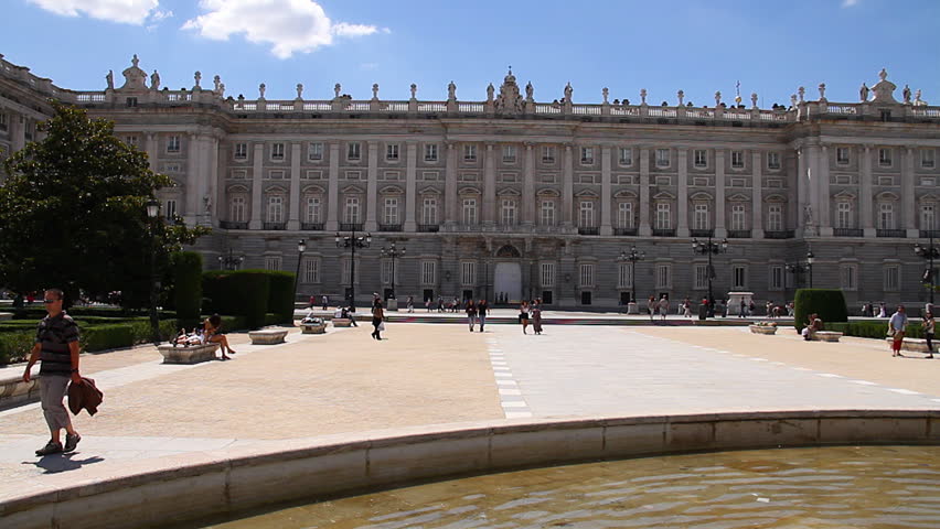 MADRID - CIRCA JULY 2011:  Palazzo Reale Di Madrid - Plaza De Oriente (Royal Palace of Madrid), circa July 2011, Madrid Spain. is the official residence of Spanish kings. The royal palace of Madrid is the official residence of Spanish kings.