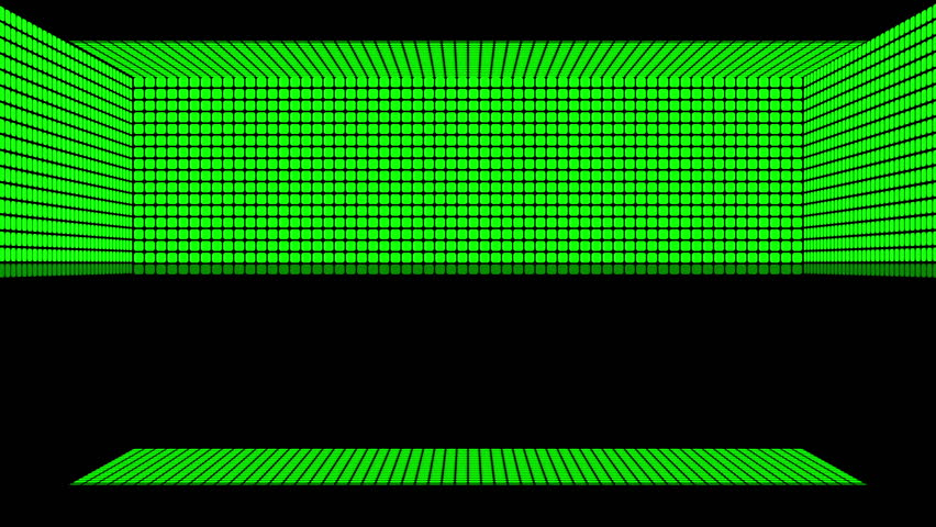 Green screen box design. You can use your custom footage replacing the green areas by using chroma key. Green is pure green so it's a one click keying.