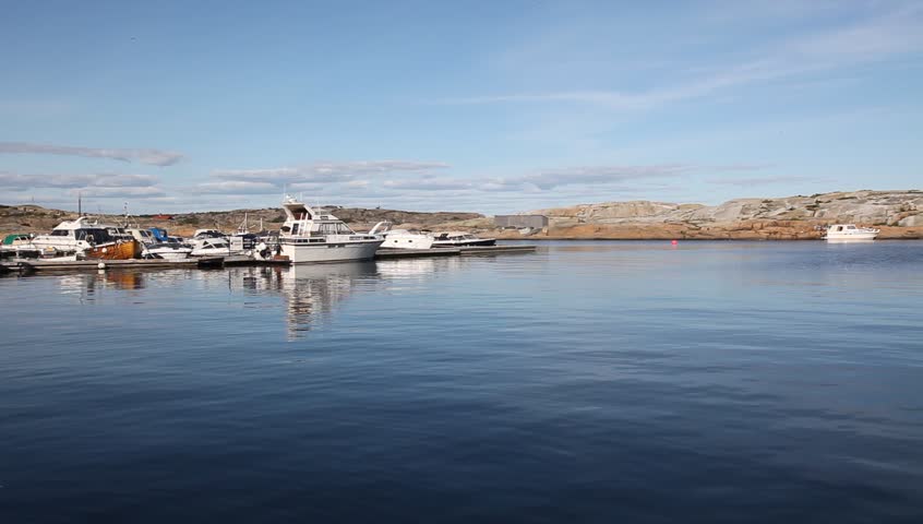Boats in marina at Verdens Ende, Norway Full HD