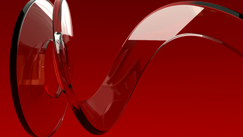 Live sign revealed behind a glass object. 3D animation. Rendered in HD.