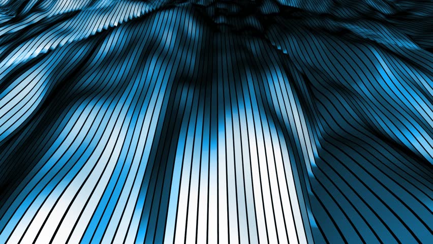 Blue Strands waving