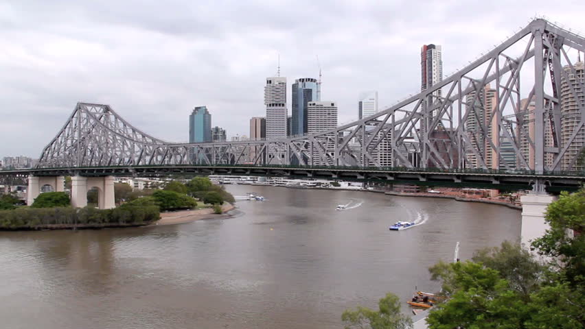 The iconic Story Bridge spanning the Brisbane Rive