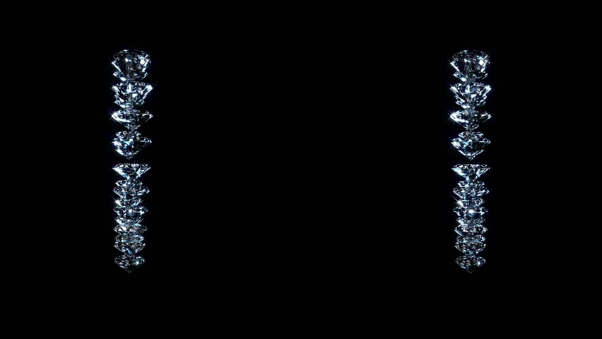 Two glamorous diamond hearts with magic sparks.