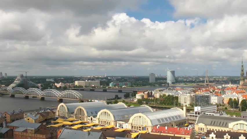 Historical Centre of Riga City and River Daugava, Latvia