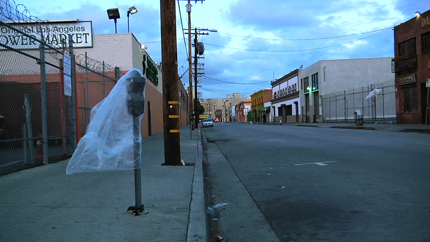 An empty street in Los Angeles
