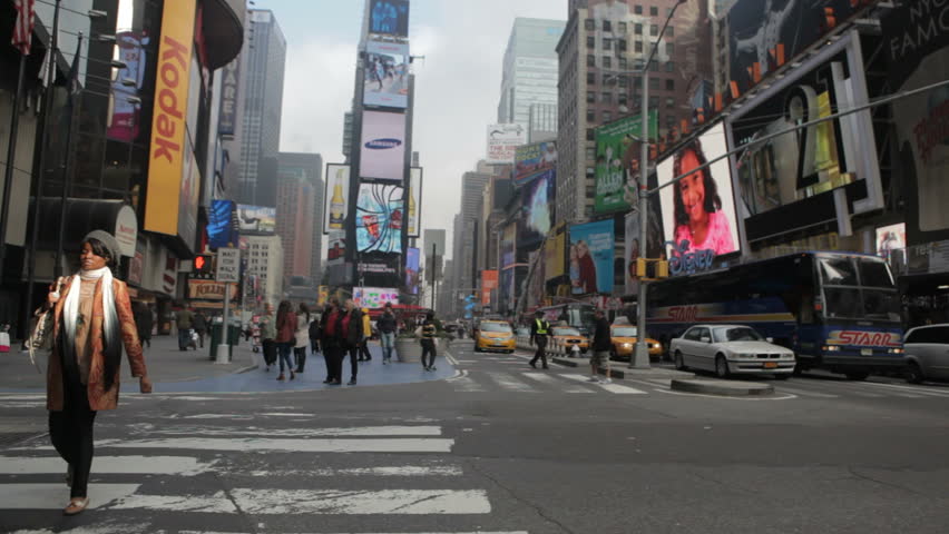 NEW YORK - AUGUST  11: Foot and vehicle traffic in Times Square on November 11, 2011 in New York. 