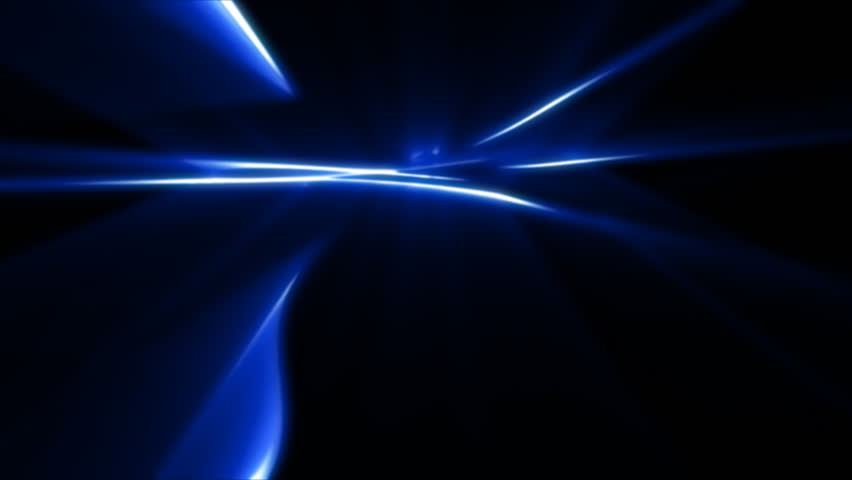 Dynamic Blue Rays in 3D space, HD 1080p