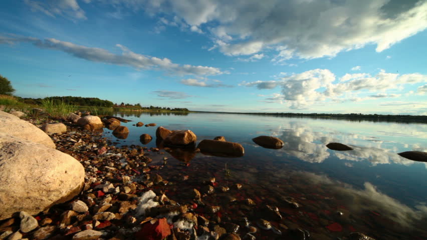 Clouds over lake