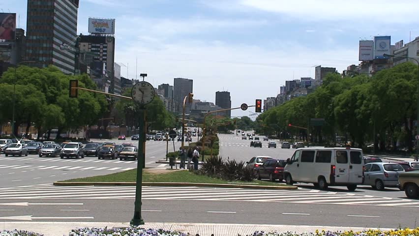 BUENOS AIRES: CIRCA DECEMBER, 2009: Midday traffic in Buenos Aires, Argentina.