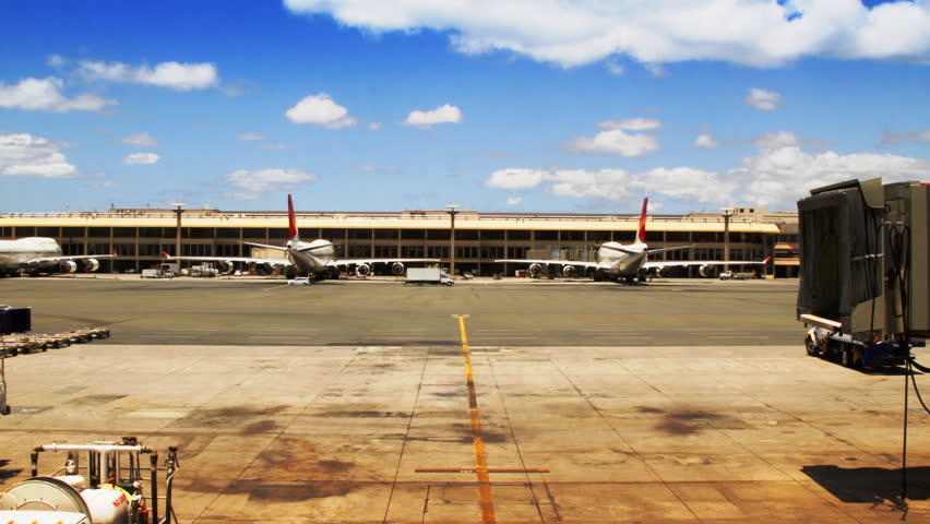 Time-lapse Airport Gate and Jetliner