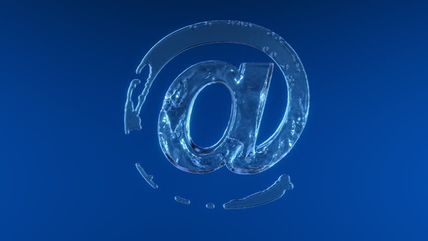 Water internet mail "@" symbol,Alpha included