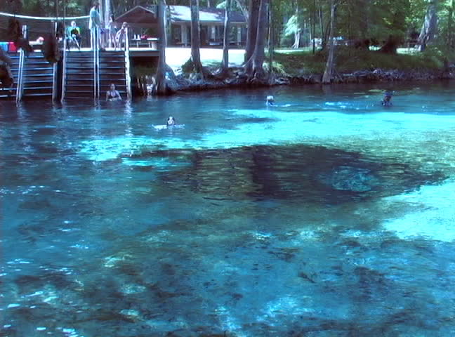 The cave at Ginnie Springs' Devil's Ear spring, in High Springs, Florida.