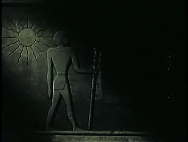 Cartoon of Egyptian carving of slaves working