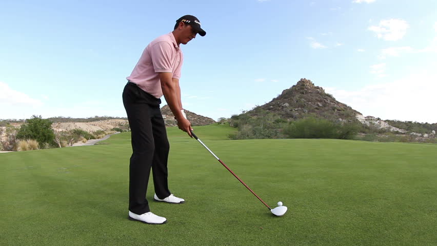 pro golfer on a world class golf course
