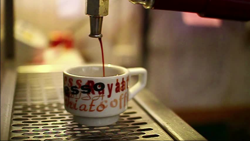 Coffee Machine making espresso