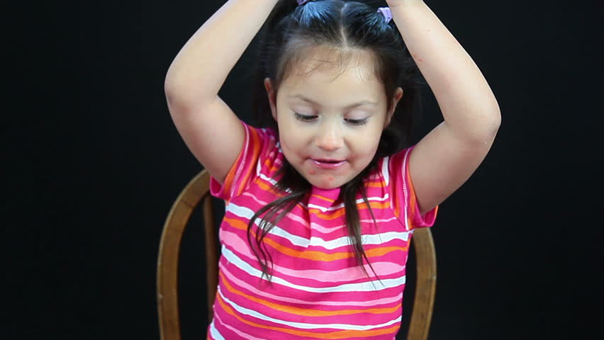 Child eating watermelon and spitting out seed - HD - 1920x1080