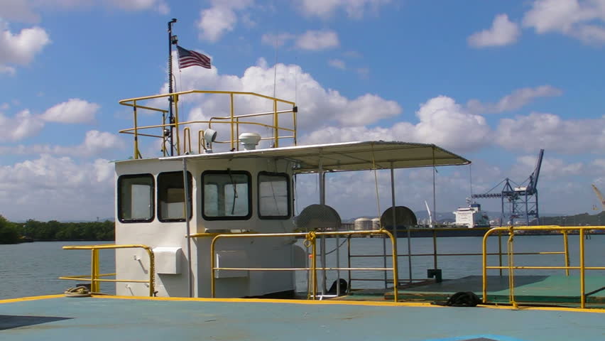 small Service Boat Bow in Dock
