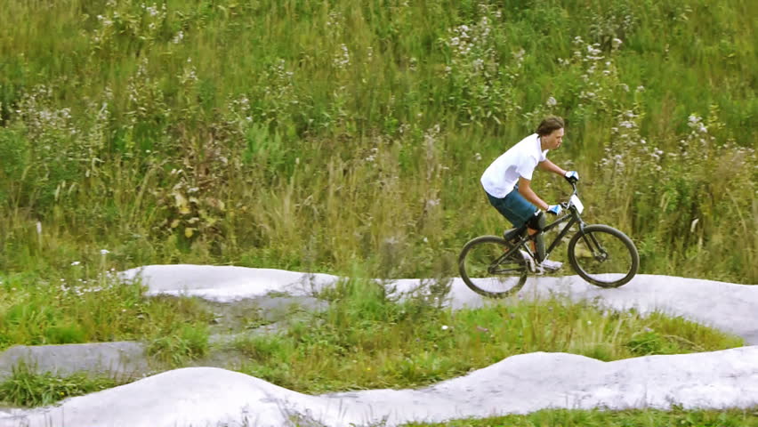 PETROZAVODSK, RUSSIA - AUGUST 27: Anonymous bmx rider making tricks during Extreme side festival on August 27, 2011 in Petrozavodsk, Russia. Event was free for watching, shooting and participating