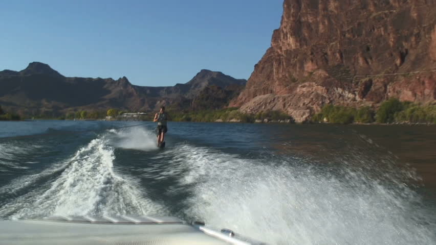Long Water-ski, waterski on Nice Water, Colorado River