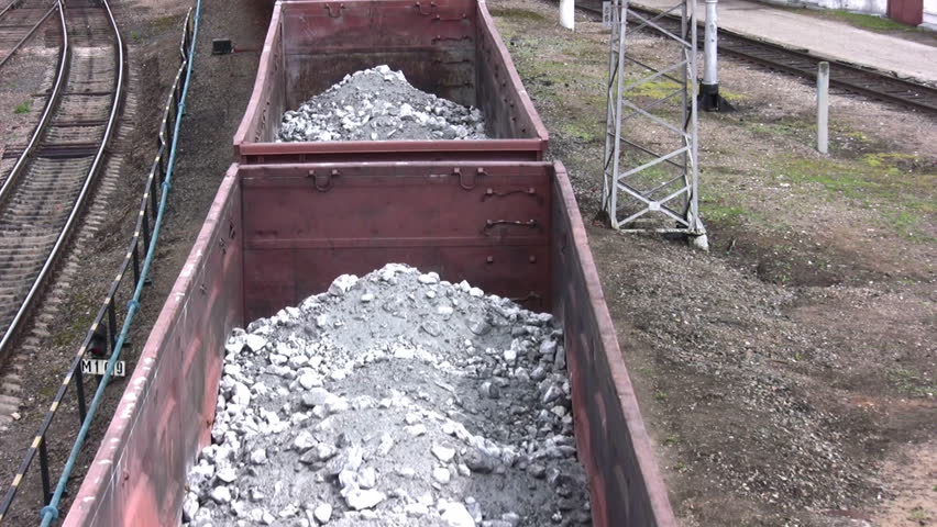 Coal wagons on railway tracks