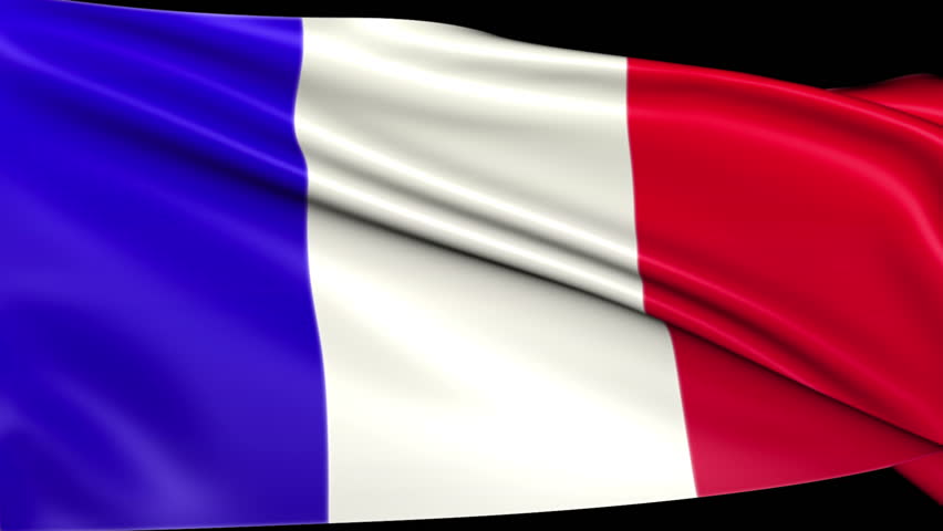 French national flag waving in the wind - background animation for home videos, vacation movies, business presentation and DVD or Blue-ray disc menues