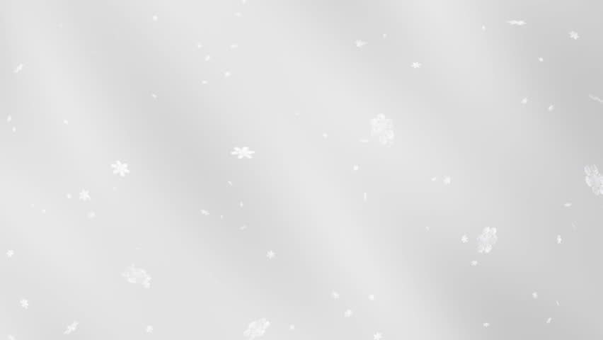 Falling snow flakes